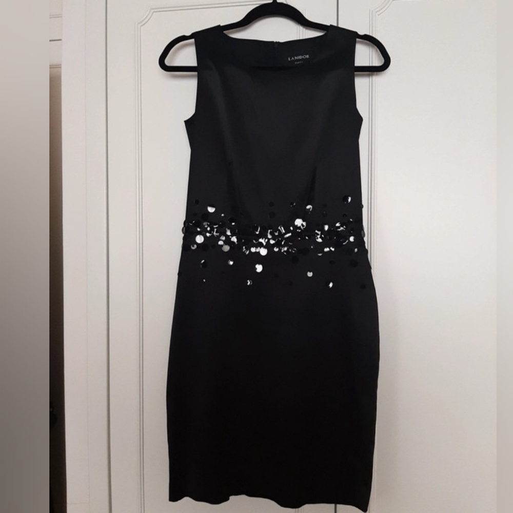 Lanidor Party sequin waist sleeveless LBD